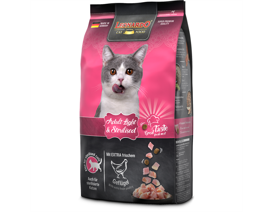 Bewital Cat Leonardo Dry Adult Light & Sterilised 1,8 kg
