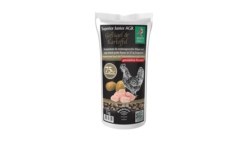 Kiebitzmarkt Superior Junior AGR Geflügel + Kartoffel getreidefrei 1 kg