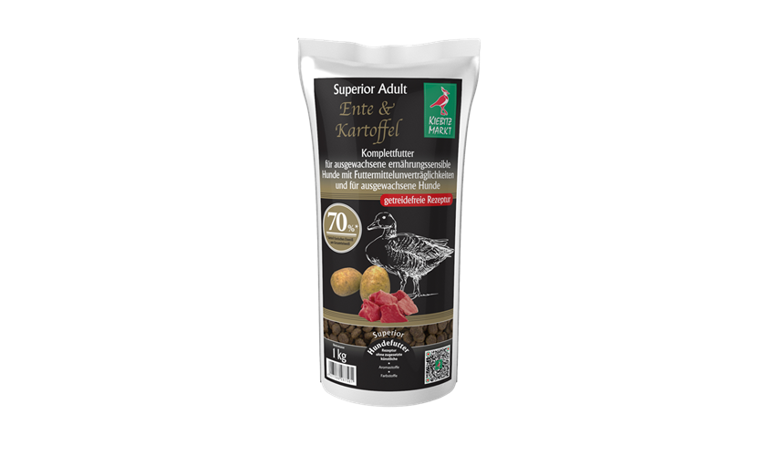 Kiebitzmarkt Superior Adult Ente & Kartoffel getreidefrei 1 kg