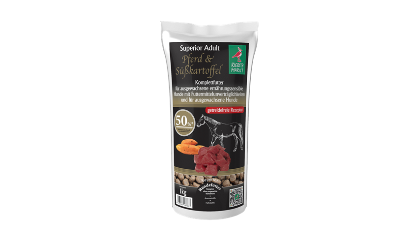 Kiebitzmarkt Superior Adult Pferd & Süßkartoffel getreidefrei 1 kg