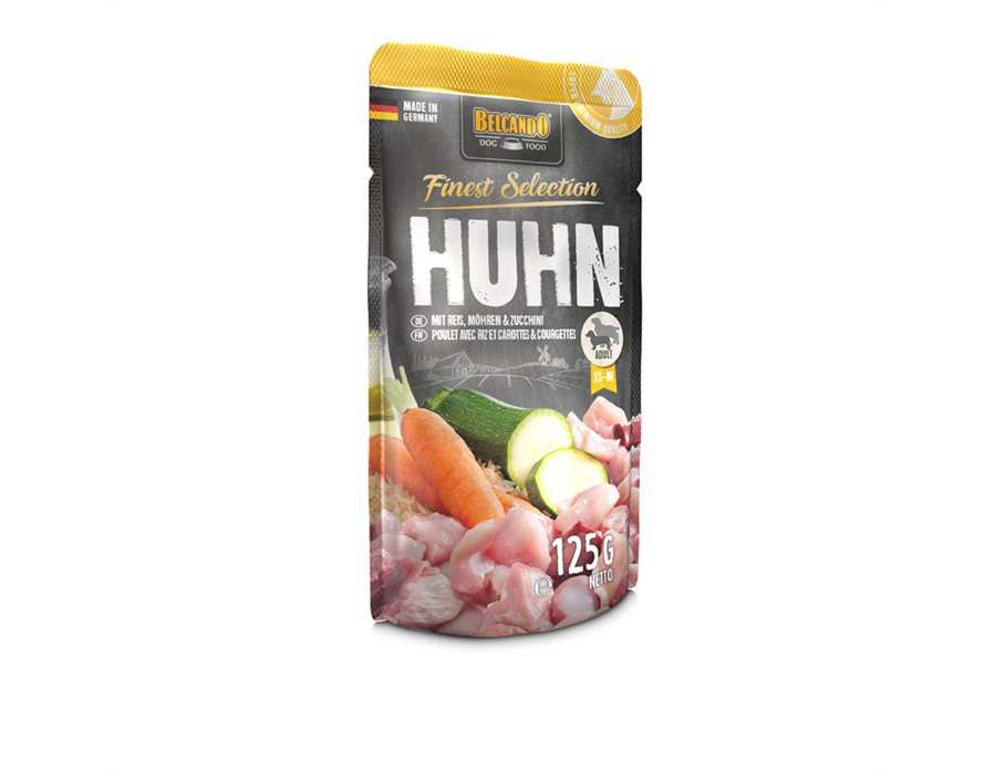 Bewital Dog BELCANDO Frischebeutel Huhn und Reis mit Zucchini und Möhren 125 g