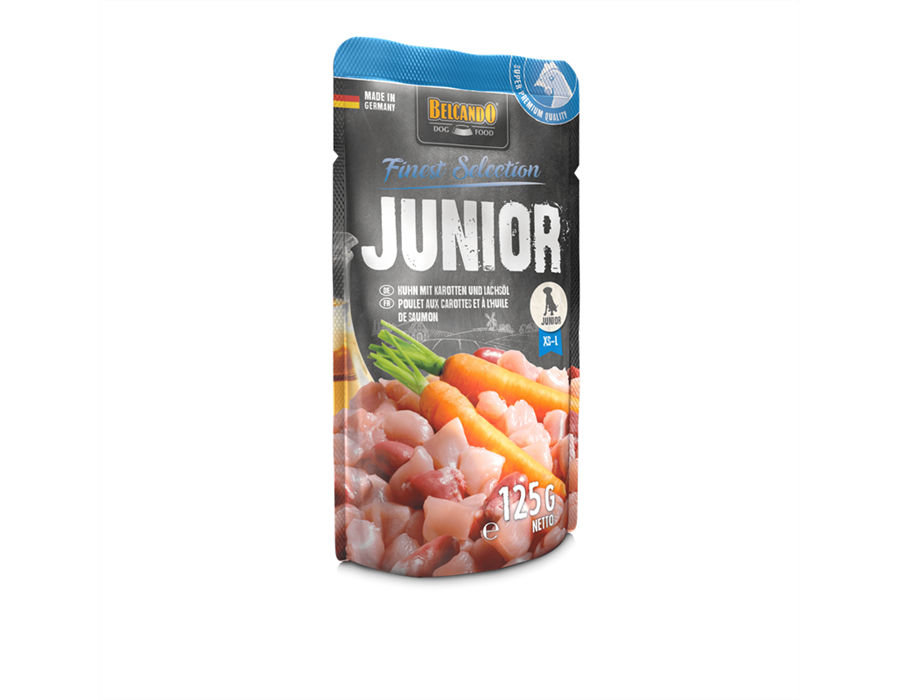 Bewital Dog BELCANDO Frischebeutel Junior Huhn mit Karotten 125 g
