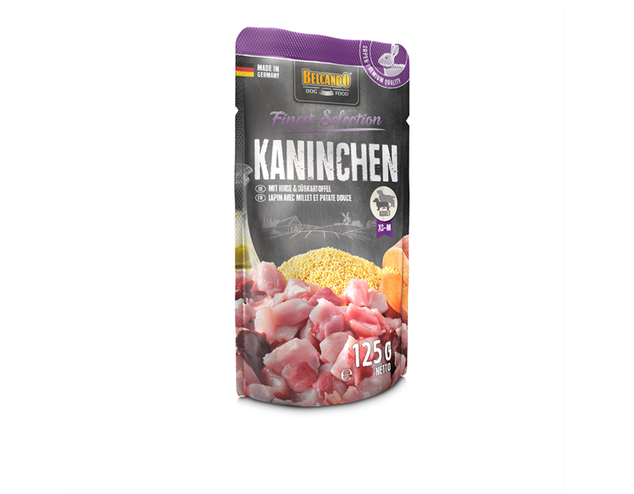 Bewital Dog BELCANDO Frischebeutel Kaninchen mit Hirse und Süßkartoffeln 125 g