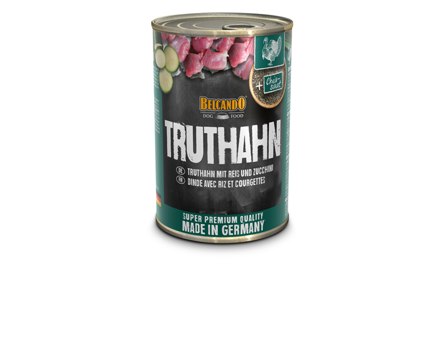 Bewital Dog BELCANDO Dose Truthahn mit Reis und Zucchini 400 g