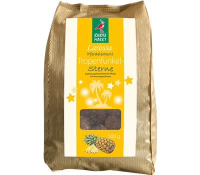 Kiebitzmarkt Larossa Leckerlis Tropenfunkel-Sterne (Ananas) 500 g Tüte