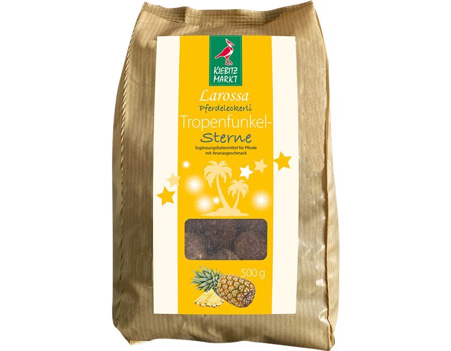 Kiebitzmarkt Larossa Leckerlis Tropenfunkel-Sterne (Ananas) 500 g Tüte 500 g