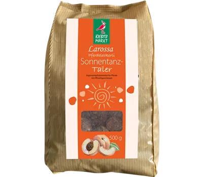 Kiebitzmarkt Larossa Leckerlis Sonnentanz-Taler (Aprikose-Pfirsich) 500 g Tüte