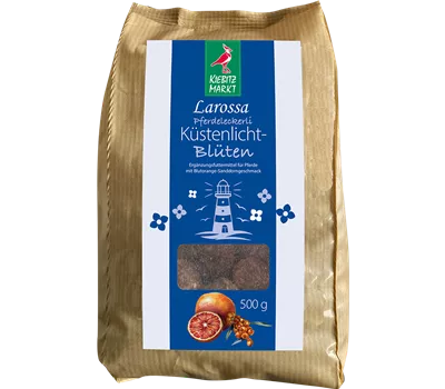 Kiebitzmarkt Larossa Leckerlis Küstenlicht-Blüten (Blutorange-Sanddorn) 500 g Tüte