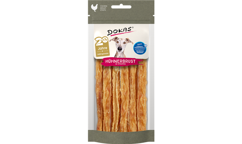 Dokas Dog Snack Hühnerbrust in Streifen 50 g