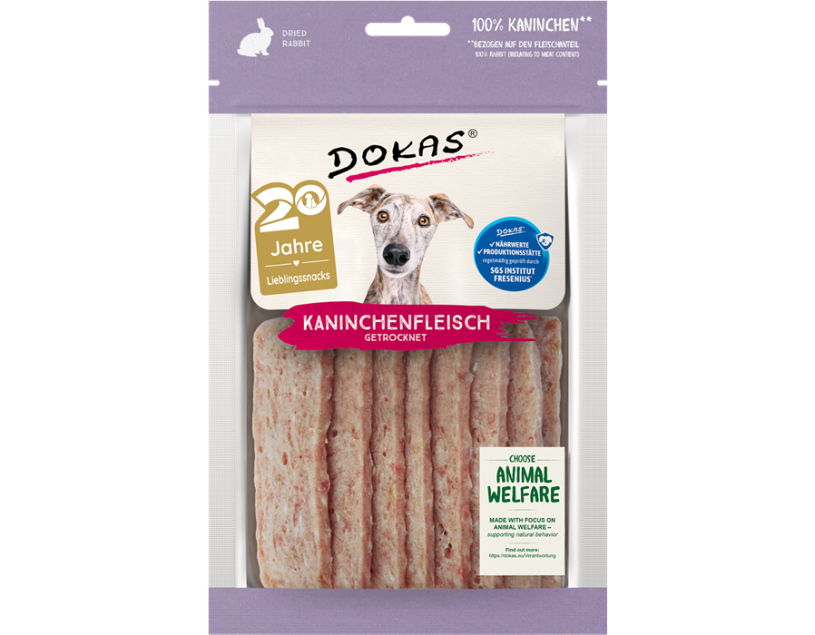 Dokas Dog Snack Kaninchenfleisch getrocknet 70 g 70 g