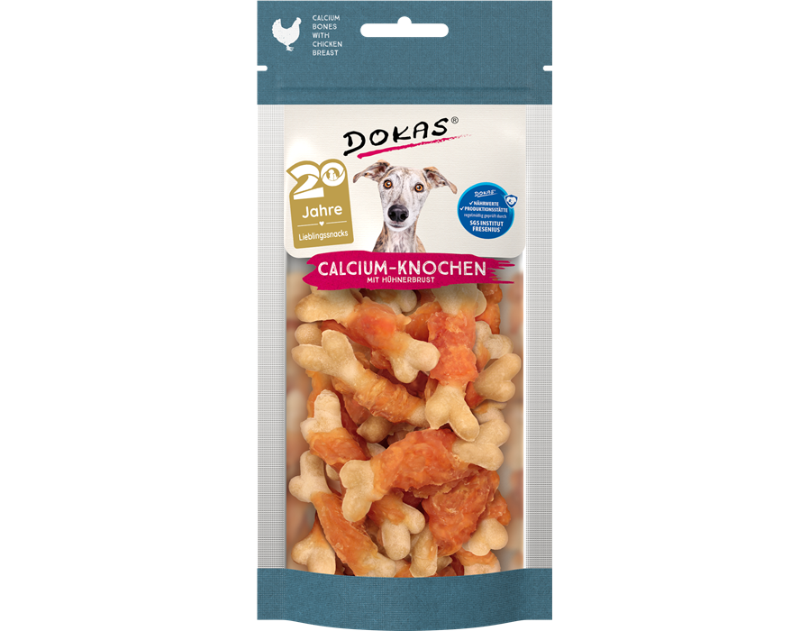 Dokas Dog Snack Calcium-Knochen mit Hühnerbrust 75 g 75 g