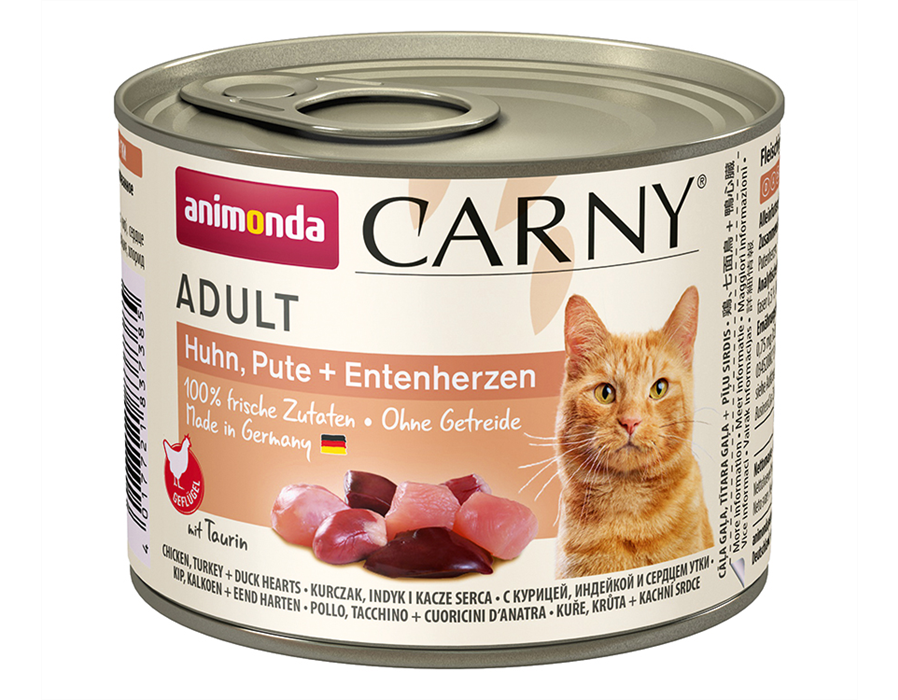 Animonda Cat Dose Carny Adult Huhn&Pute&Entenherzen 200 g