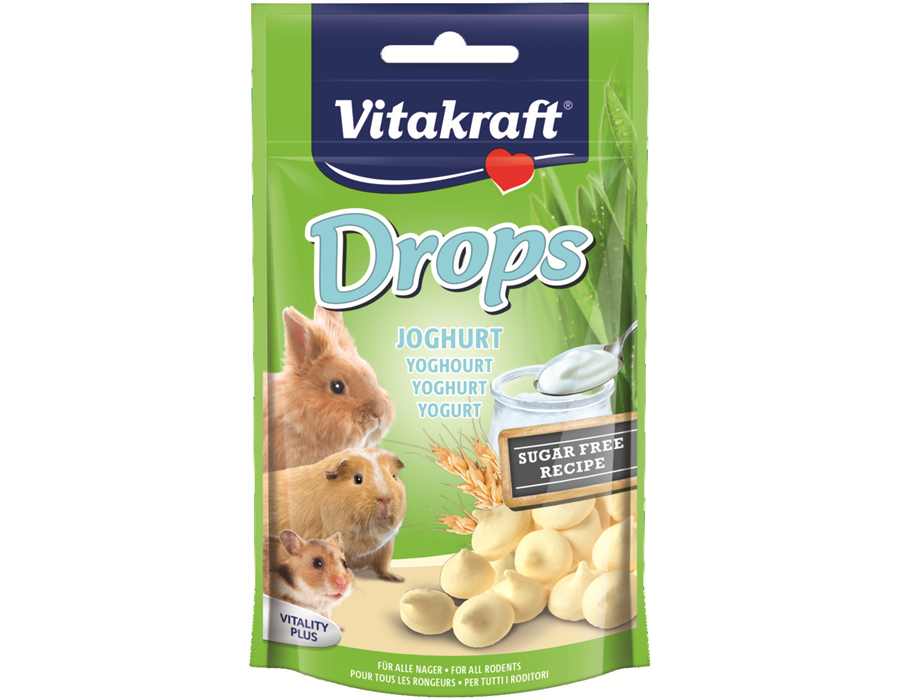 Vitakraft Nager Snack Drops Joghurt Zwergkaninchen 75 g